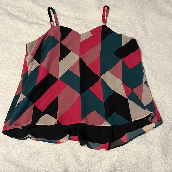 Torrid - size 2 - multi color geo chiffon swing Sophie cami - Picture 11 of 11